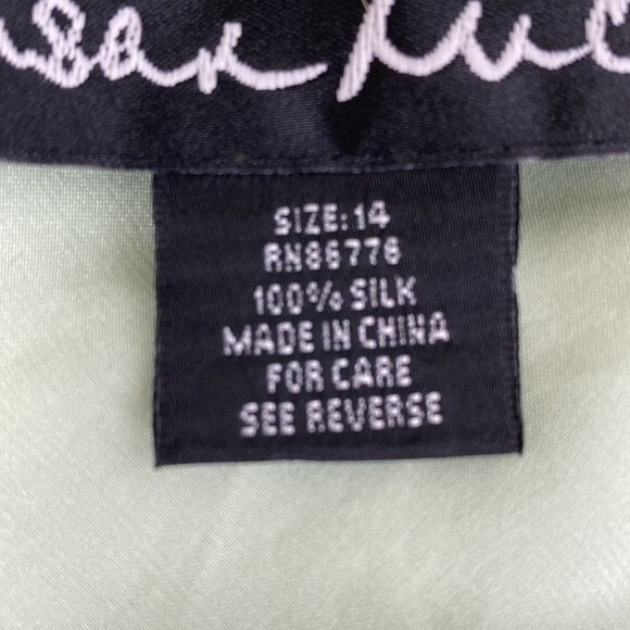 Susan Lucci 100% Silk Green Metal Studded Sleeveless Camisole Top 14 - Picture 5 of 7